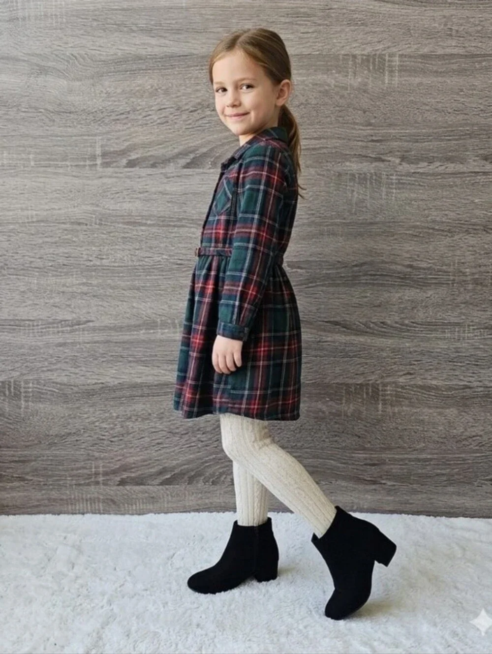 Kids Black Ankle Boots with Side Zip,size 2,brand Lucky Top